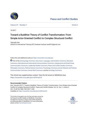 Toward a Buddhist Theory of Conflict Transformation