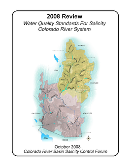 2008 Review Water Quality Standards for Salinity Colorado River System