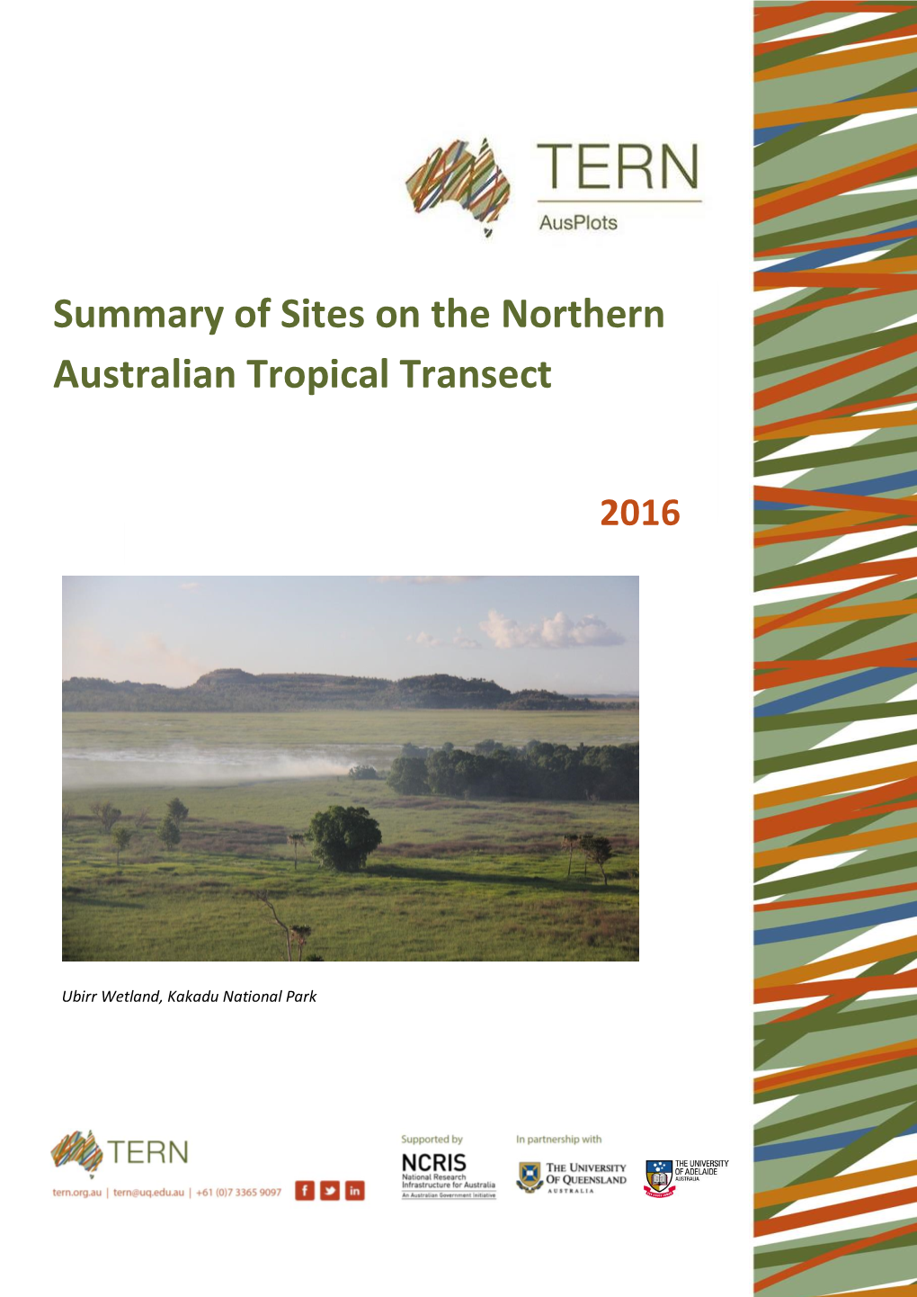 Summary of Sites on the Northern Australian Tropical Transect