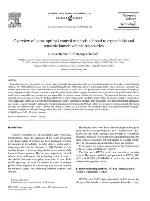 Overview of Some Optimal Control Methods Adapted to Expendable and Reusable Launch Vehicle Trajectories