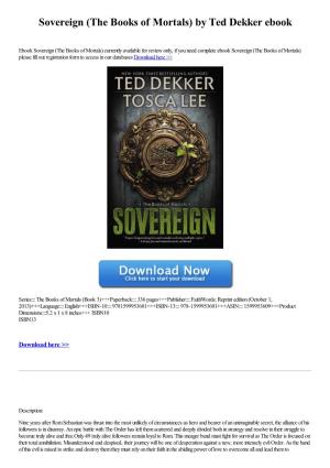 Sovereign (The Books of Mortals) by Ted Dekker Ebook