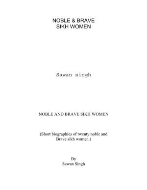 Noble and Brave Sikh Women