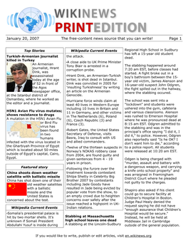 January 20, 2007 the Free-Content News Source That You Can Write! Page 1
