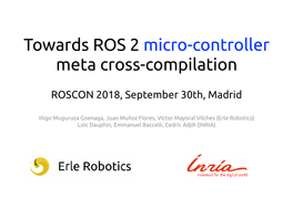 Towards ROS 2 Micro-Controller Meta Cross-Compilation