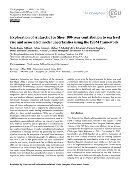 Exploration of Antarctic Ice Sheet 100-Year Contribution to Sea Level Rise and Associated Model Uncertainties Using the ISSM Framework