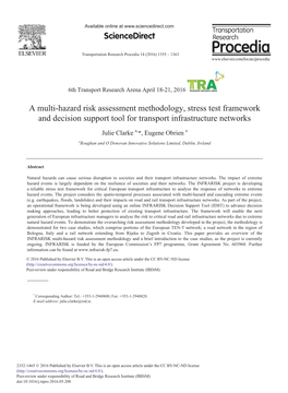 A Multi-Hazard Risk Assessment Methodology, Stress Test Framework and Decision Support Tool for Transport Infrastructure Networks