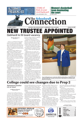 The Schoolcraft Connection Vol. 20, Issue 8, Jan. 23, 2007