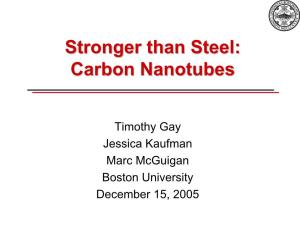 Stronger Than Steel: Carbon Nanotubes