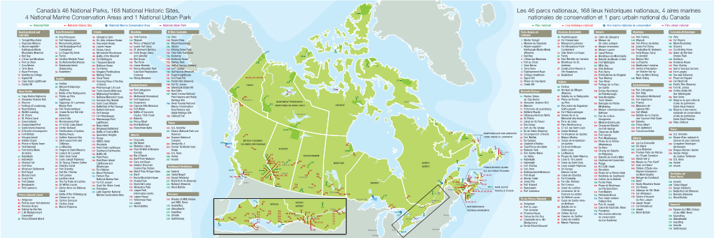 Canada's 46 National Parks, 168 National Historic Sites, 4 National