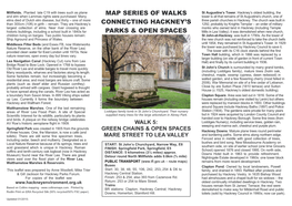 Map Series of Walks Connecting Hackney's