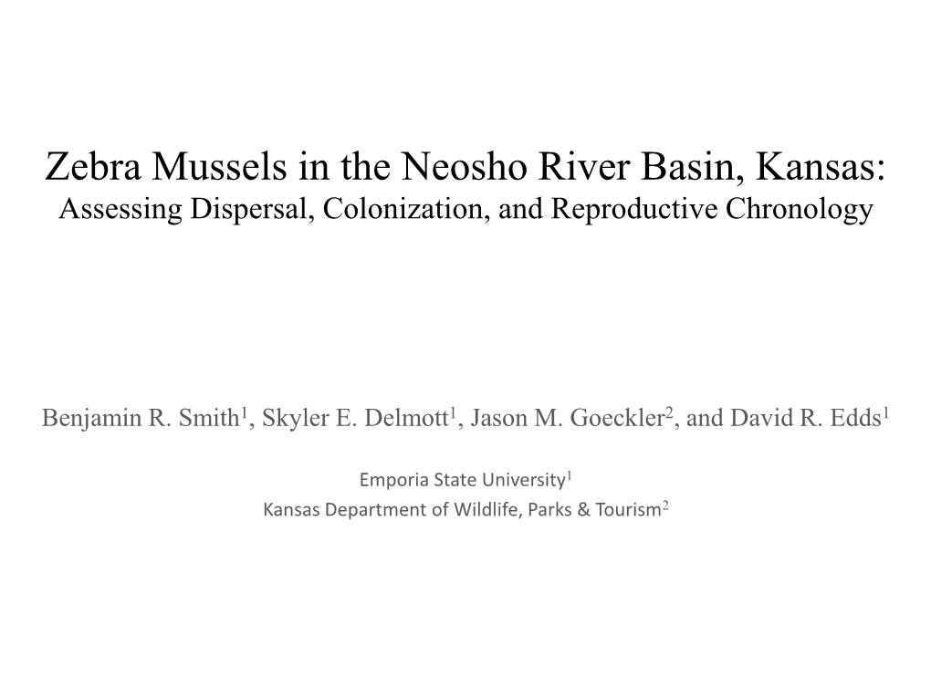 Dispersal of Dreissena Polymorpha (Zebra Mussel) from Marion