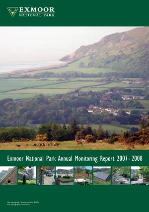 Exmoor National Park Annual Monitoring Report 2007- 2008