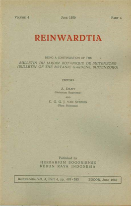 Published by Herbarium Bogoriense, Kebun Raya Indonesia Volume. 4, Part 4, Pp. 465-583 (1959)