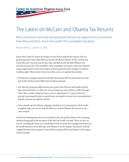 The Latest on Mccain and Obama Tax Returns