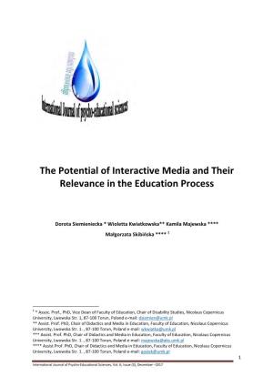 The Potential of Interactive Media and Their Relevance in the Education Process