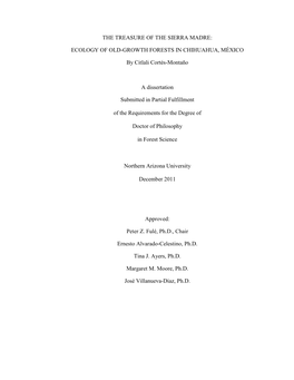 Ecology of Old-Growth Forests in Chihuahua, México