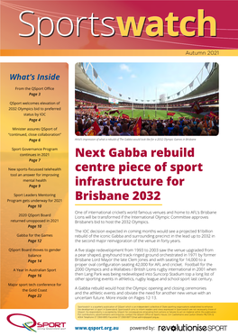 Next Gabba Rebuild Centre Piece of Sport Infrastructure for Brisbane 2032