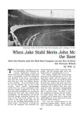 When Jake Stahl Meets John Mcgraw for the Championship of The