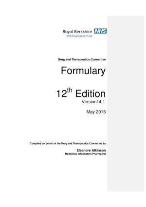 Formulary 12 Edition