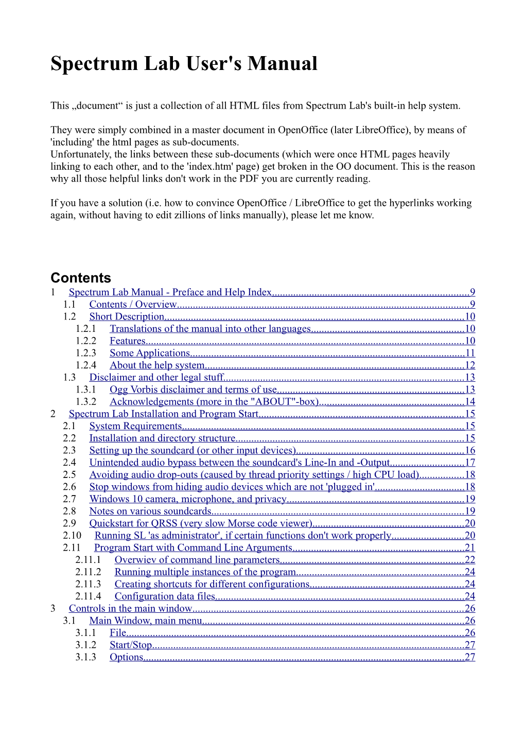 Spectrum Lab User's Manual