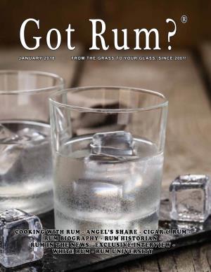 COOKING with RUM - Angel’S Share - CIGAR & Rum - RUM BIOGRAPHY - RUM HISTORIAN - RUM in the NEWS - EXCLUSIVE INTERVIEW - WHITE RUM - RUM UNIVERSITY 6