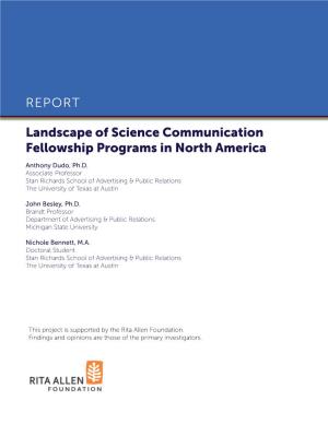 REPORT Landscape of Science Communication Fellowship