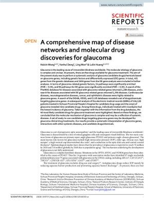 A Comprehensive Map of Disease Networks and Molecular Drug Discoveries for Glaucoma Haixin Wang1,2,3, Yanhui Deng1, Ling Wan4 & Lulin Huang1,2,3 ✉