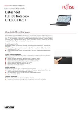 Data Sheet FUJITSU Notebook