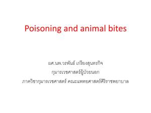 Poisoning and Animal Bites