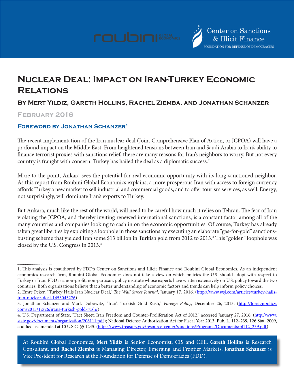 Nuclear Deal: Impact on Iran-Turkey Economic Relations