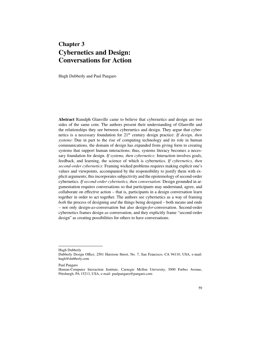 Dubberly & Pangaro, “Cybernetics and Design: Conversations for Action”