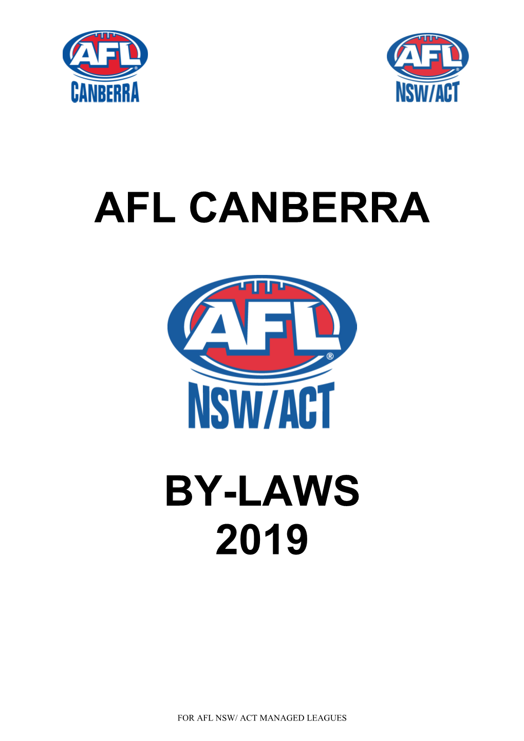 AFL Canberra by Laws
