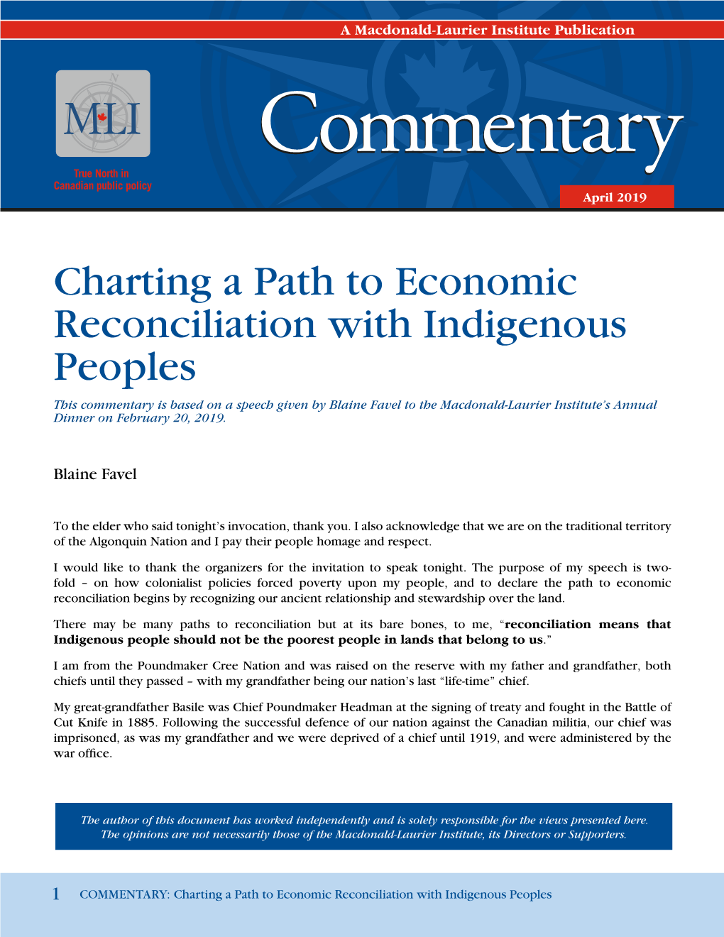 Charting a Path to Economic Reconciliation with Indigenous Peoples