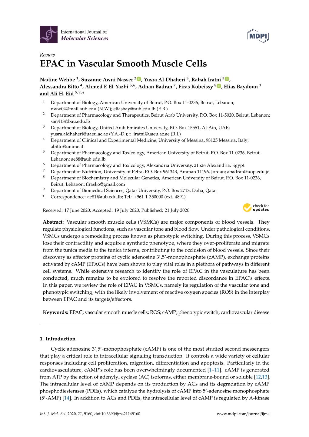 EPAC in Vascular Smooth Muscle Cells