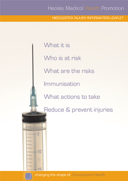 Needlestick Injury Information Leaflet