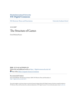 The Structure of Games