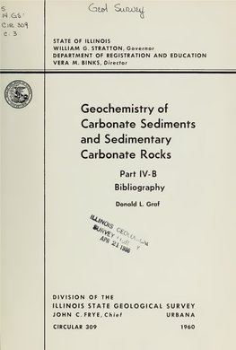Geochemistry of Carbonate Sediments and Sedimentary Carbonate Rocks