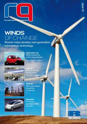 Winds of Change Ricardo Helps Develop Next-Generation Wind Energy Technology
