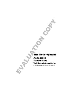 Site Development Associate Student Guide Web Foundations Series CCL02-CFSDFN-PR-1405 • Version 2.1 • Rd060214