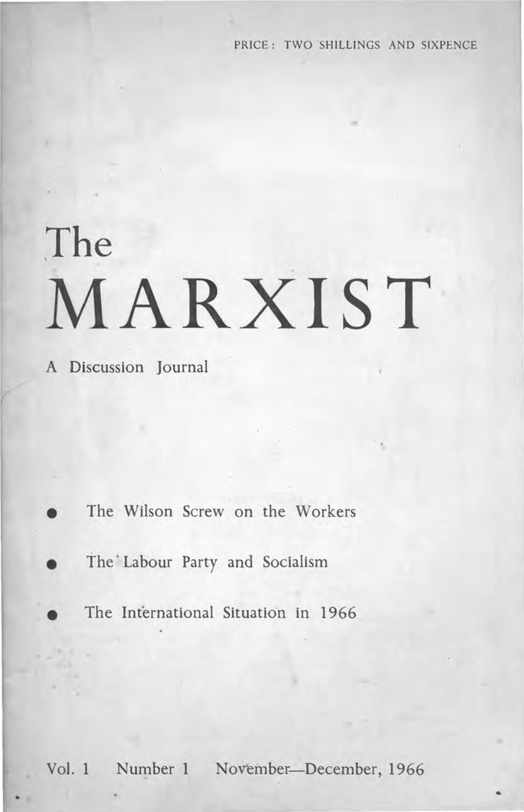 MARXIST a Discussion Journal