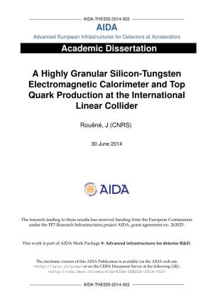 A Highly Granular Silicon-Tungsten Electromagnetic Calorimeter and Top Quark Production at the International Linear Collider