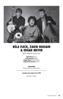 Béla Fleck, Zakir Hussain & Edgar Meyer