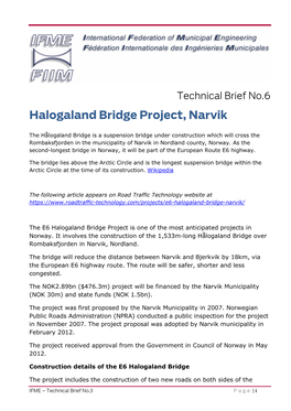 Halogaland Bridge Project, Narvik