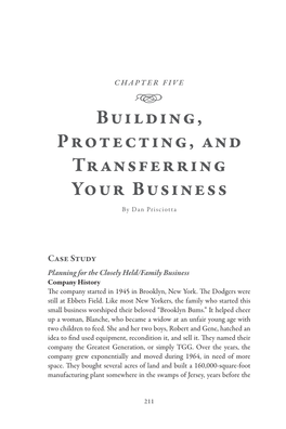 M Building, Protecting, and Transferring Your Business by Dan Prisciotta