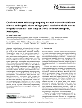 Confocal Raman Microscope Mapping As a Tool to Describe Different