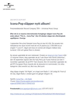 Icona Pop Släpper Nytt Album!