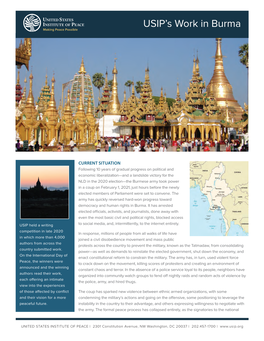 USIP's Work in Burma