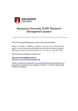 Macquarie University PURE Research Management System