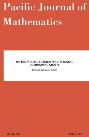 On the Normal Subgroups of Integral Orthogonal Groups