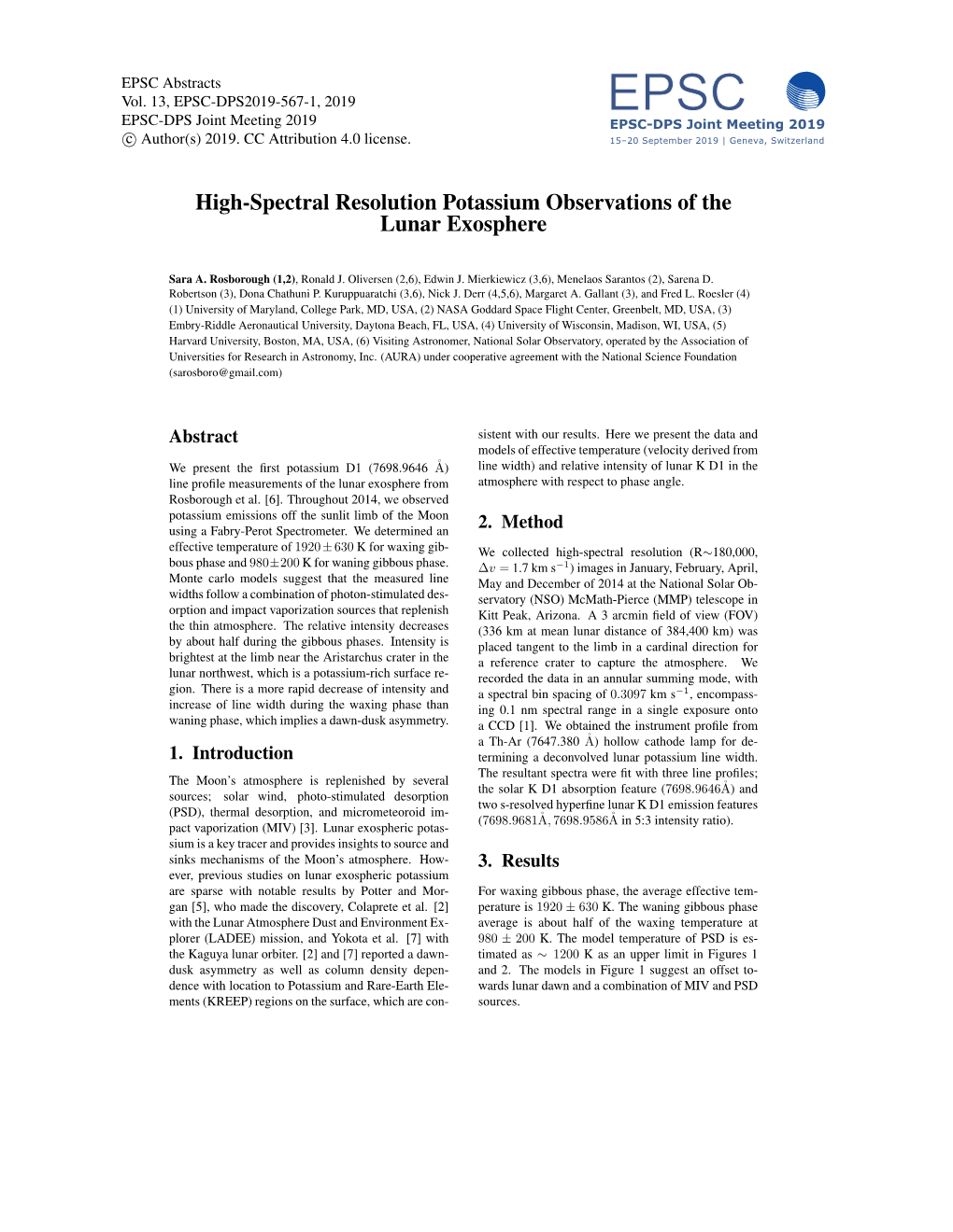 High-Spectral Resolution Potassium Observations of the Lunar Exosphere